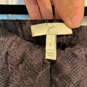 Joie strapless snake print jumpsuit